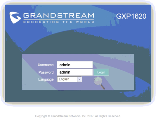 Настройка телефона grandstream gxp1620