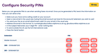Configure master accoubnt security PIN Configure master accoubnt security PIN