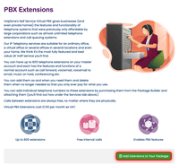 Adding PBX extensions to your package Adding PBX extensions to your package