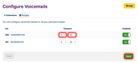 Configuring extension voicemail timeout Configuring extension voicemail timeout