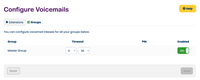 Timeouts and voicemail configuration for groups Timeouts and voicemail configuration for groups