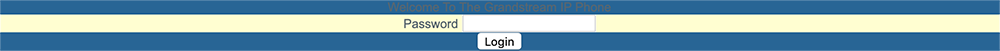 Grandstream Bugetone 101 Login