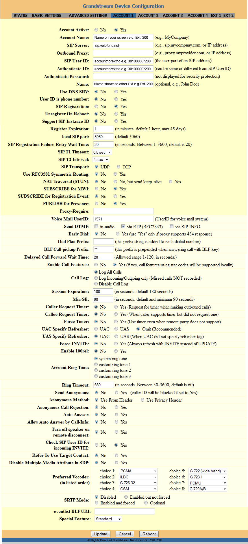 Grandstream GXP2000 Configuration Guide