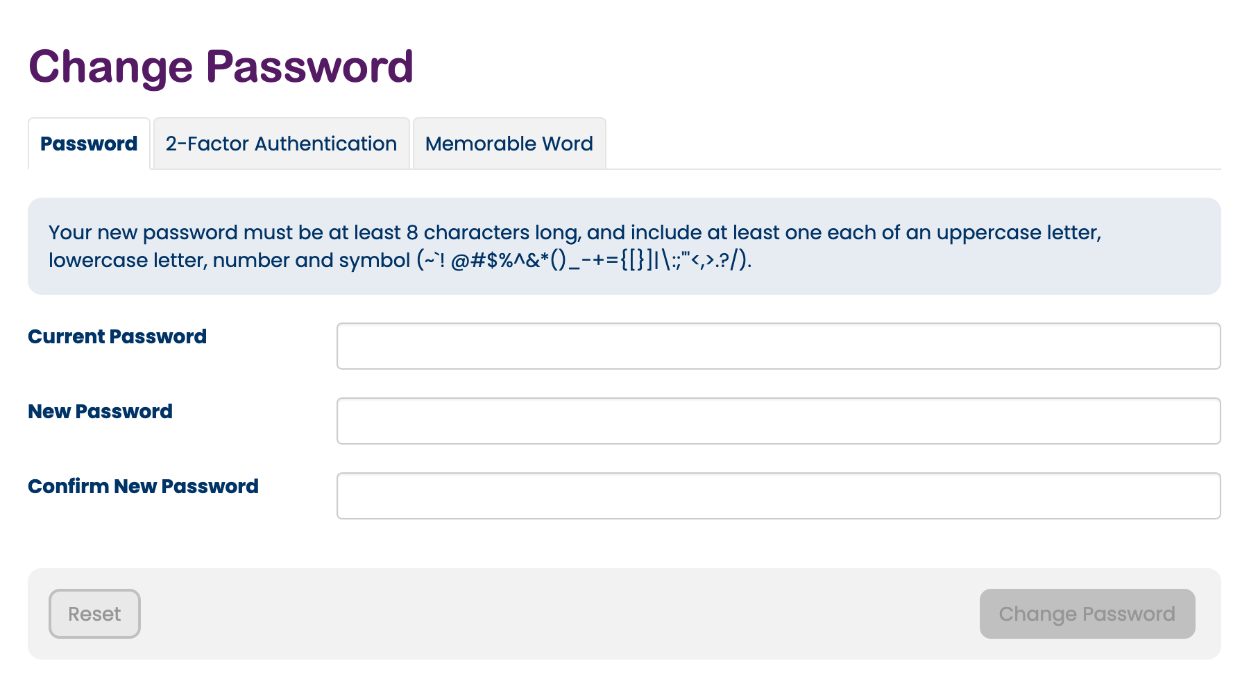 Manage password